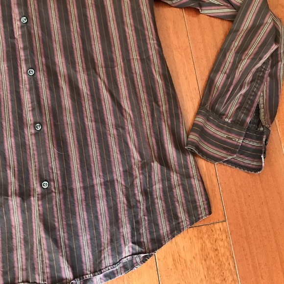 Hugo Boss Shirts Hugo Boss Mens Black Dress Shirt Black Red Striped